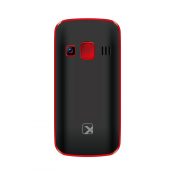 Кнопочный мобильный телефон Texet TM-B217 в черном цвете. Вид сзади.