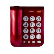 Домашний телефон с большими кнопками(бабушкофон) Texet ТХ-262 в красном цвете. Вид спереди.