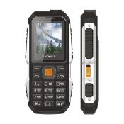 Кнопочный мобильный телефон Texet TM-D429 в черном цвете. Вид спереди.